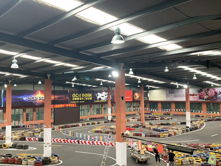 Xenon lighting for Jinan kart race track